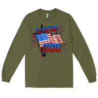 Army Green one nation under god Long Sleeve Tee - CowGirlArtShop