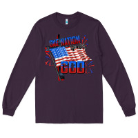 Plum one nation under god Long Sleeve Tee - CowGirlArtShop