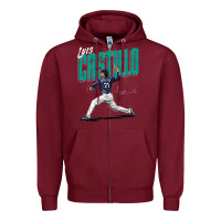 Burgundy luis castillo seattle baseball Zipper Hoodie - tuanDangUi
