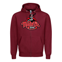 Burgundy mudville nine baseball Zipper Hoodie - tuanDangUi