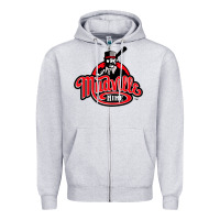 Heather Grey mudville nine baseball Zipper Hoodie - tuanDangUi