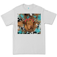 Dove Grey western roses cow Premium Tee - RanaPortraitStore