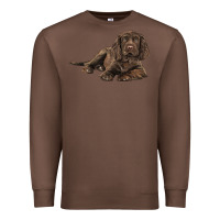 Chestnut Sussex Spaniels llustrations Premium Sweatshirt - LillyAllenDesigns