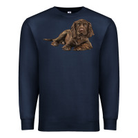 Navy Sussex Spaniels llustrations Premium Sweatshirt - LillyAllenDesigns