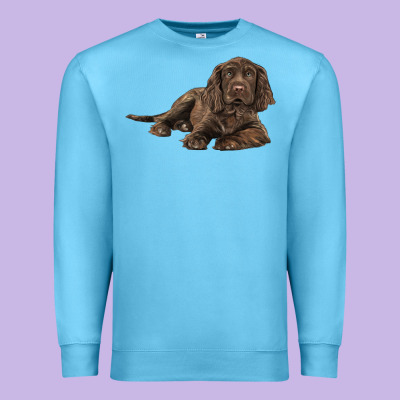 Sussex Spaniels Llustrations Premium Sweatshirt Designed By Lillyallendesigns