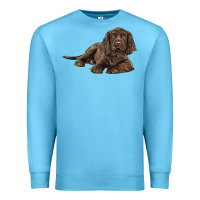 Ocean Blue Sussex Spaniels llustrations Premium Sweatshirt - LillyAllenDesigns
