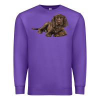 Purple Sussex Spaniels llustrations Premium Sweatshirt - LillyAllenDesigns