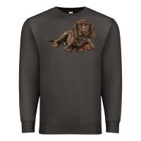 Smoke Sussex Spaniels llustrations Premium Sweatshirt - LillyAllenDesigns