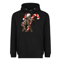 Black Christmas Candy Cane Baby Gorilla Heavyweight Hoodie - LillyAllenDesigns