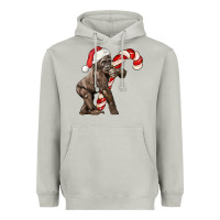 Moon Dust Christmas Candy Cane Baby Gorilla Heavyweight Hoodie - LillyAllenDesigns
