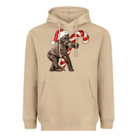 Mushroom Christmas Candy Cane Baby Gorilla Heavyweight Hoodie - LillyAllenDesigns