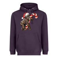 Plum Christmas Candy Cane Baby Gorilla Heavyweight Hoodie - LillyAllenDesigns