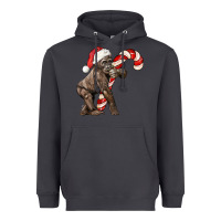 Christmas Candy Cane Baby Gorilla Heavyweight Hoodie | Teevron