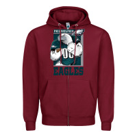 Burgundy Awesome Philadelpia Eagle's Fc Zipper Hoodie - tuanDangUi