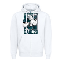 White Awesome Philadelpia Eagle's Fc Zipper Hoodie - tuanDangUi