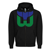 Black vintage hartford hockey   retro whalers Zipper Hoodie - tuanDangUi