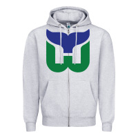 Heather Grey vintage hartford hockey   retro whalers Zipper Hoodie - tuanDangUi