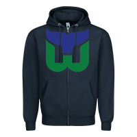 Navy vintage hartford hockey   retro whalers Zipper Hoodie - tuanDangUi