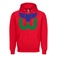 Red vintage hartford hockey   retro whalers Zipper Hoodie - tuanDangUi