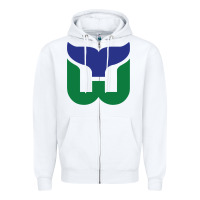 White vintage hartford hockey   retro whalers Zipper Hoodie - tuanDangUi