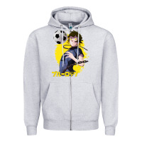 Heather Grey blue lock meguru bachira 1 Zipper Hoodie - tuanDangUi