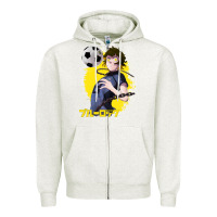 Oatmeal Heather blue lock meguru bachira 1 Zipper Hoodie - tuanDangUi