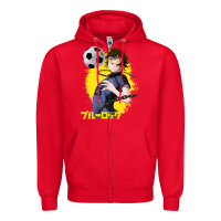 Red blue lock meguru bachira 1 Zipper Hoodie - tuanDangUi