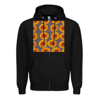 Black african fabric seamless pattern Zipper Hoodie - BundleAndBundleShop