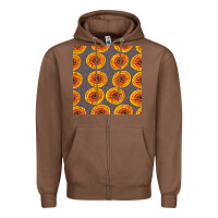 Chestnut african fabric seamless pattern Zipper Hoodie - BundleAndBundleShop
