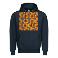 Navy african fabric seamless pattern Zipper Hoodie - BundleAndBundleShop