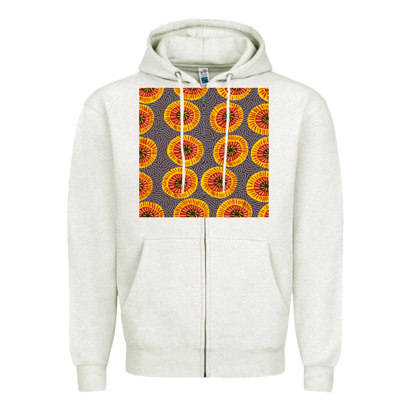 African Fabric Seamless Pattern Zipper Hoodie by BundleAndBundleShop | Teevron