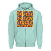 Seafoam african fabric seamless pattern Zipper Hoodie - BundleAndBundleShop