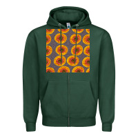 Sports Green african fabric seamless pattern Zipper Hoodie - BundleAndBundleShop