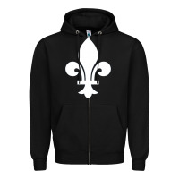 Black vintage quebec hockey   retro nordiques fleur de lis Zipper Hoodie - tuanDangUi