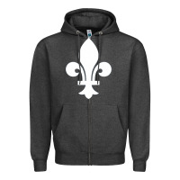 Charcoal Heather vintage quebec hockey   retro nordiques fleur de lis Zipper Hoodie - tuanDangUi