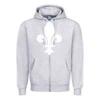 Heather Grey vintage quebec hockey   retro nordiques fleur de lis Zipper Hoodie - tuanDangUi