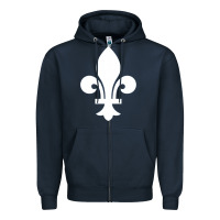Navy vintage quebec hockey   retro nordiques fleur de lis Zipper Hoodie - tuanDangUi