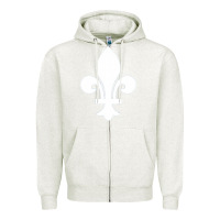 Oatmeal Heather vintage quebec hockey   retro nordiques fleur de lis Zipper Hoodie - tuanDangUi