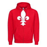 Red vintage quebec hockey   retro nordiques fleur de lis Zipper Hoodie - tuanDangUi