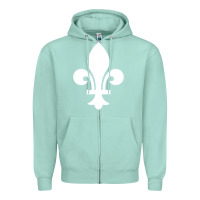 Seafoam vintage quebec hockey   retro nordiques fleur de lis Zipper Hoodie - tuanDangUi