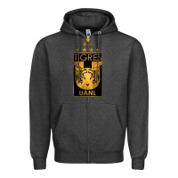 Charcoal Heather tigres Zipper Hoodie - tuanDangUi