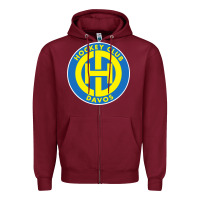 Burgundy hc davos swiss ice hockey sports fans Zipper Hoodie - tuanDangUi