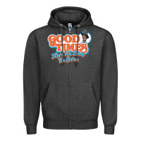 Charcoal Heather good times ain't we lucky we got'em Zipper Hoodie - tuanDangUi
