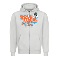 Dove Grey good times ain't we lucky we got'em Zipper Hoodie - tuanDangUi