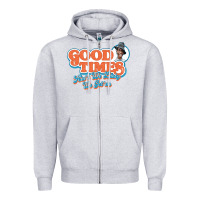 Heather Grey good times ain't we lucky we got'em Zipper Hoodie - tuanDangUi