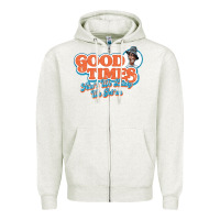Oatmeal Heather good times ain't we lucky we got'em Zipper Hoodie - tuanDangUi
