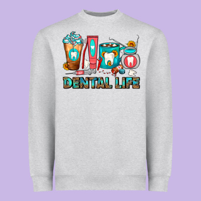 Dental Life Dentist Coffee Cups Heavyweight Sweatshirt Designed By Fadigitalartstudio