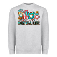 Heather Grey Dental Life Dentist Coffee Cups Heavyweight Sweatshirt - FaDigitalArtStudio