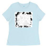 Baby Blue cowhide frames background Ladies Tee - RanaPortraitStore
