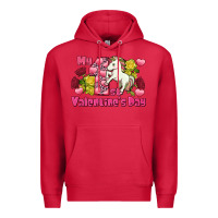 Cardinal My first valentine's day unicorn Premium Hoodie - FaDigitalArtStudio